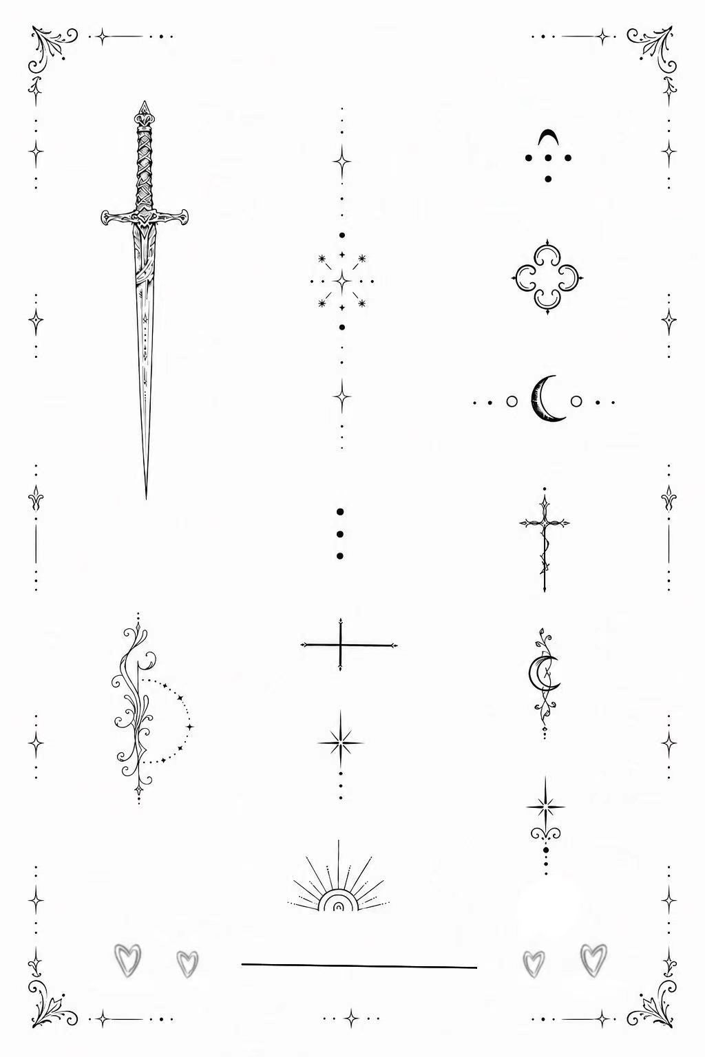 Finger Tattoo Set