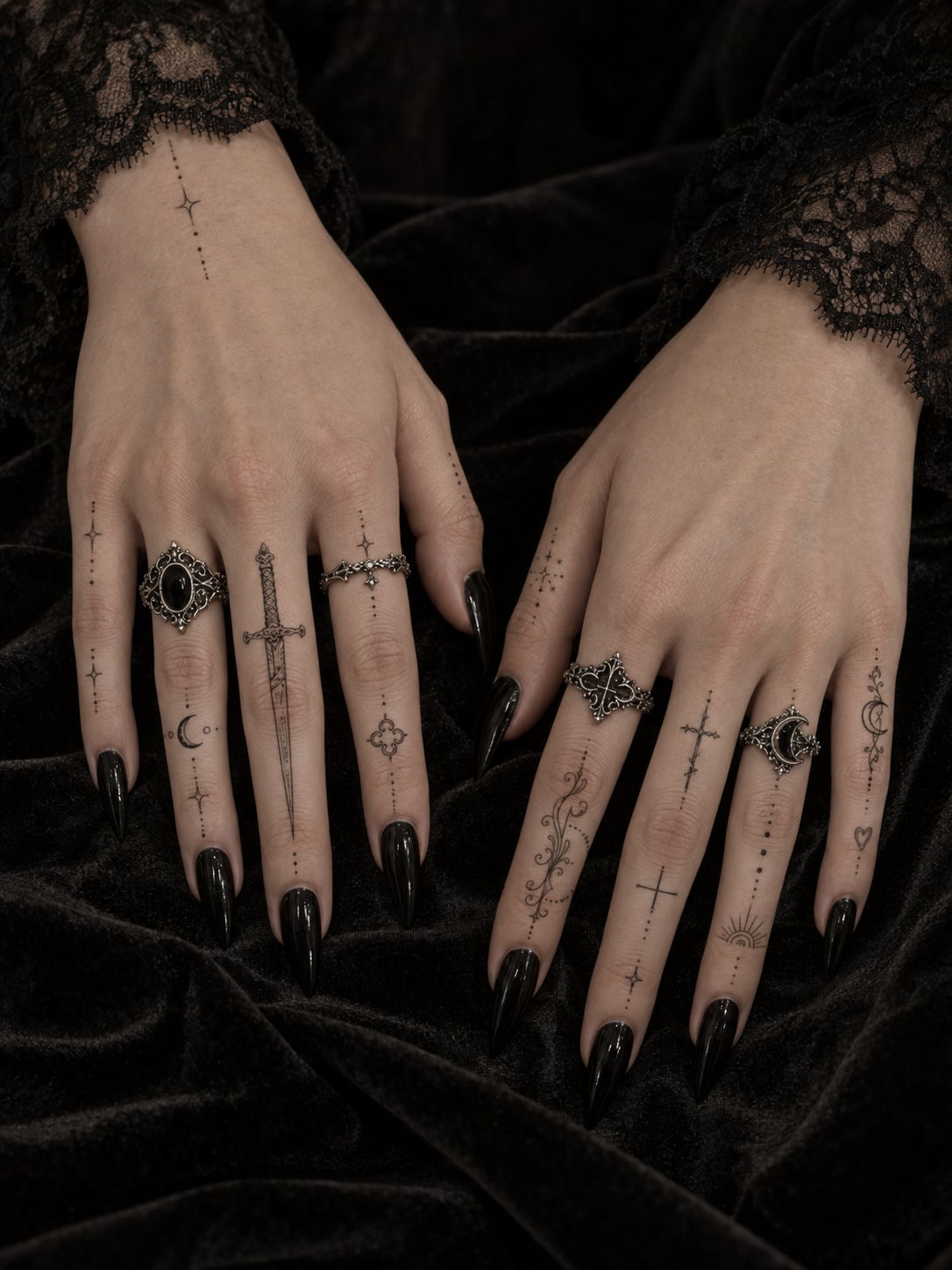 Finger Tattoo Set