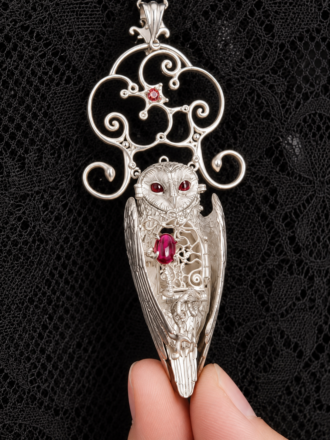 Barn Owl Pendent PRE-ORDER — Estimated dispatch: December 2026 - January 2027
