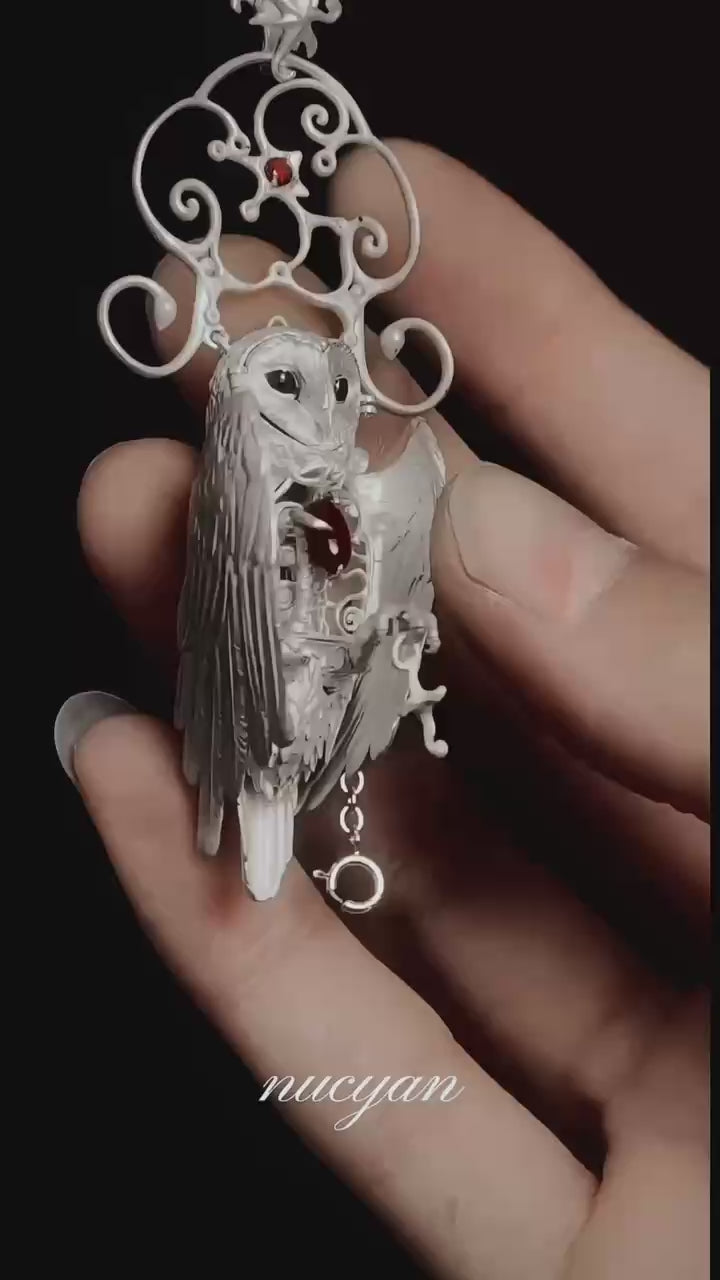 Barn Owl Pendent PRE-ORDER — Estimated dispatch: December 2026 - January 2027