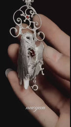 Barn Owl Pendent PRE-ORDER — Estimated dispatch: December 2026 - January 2027
